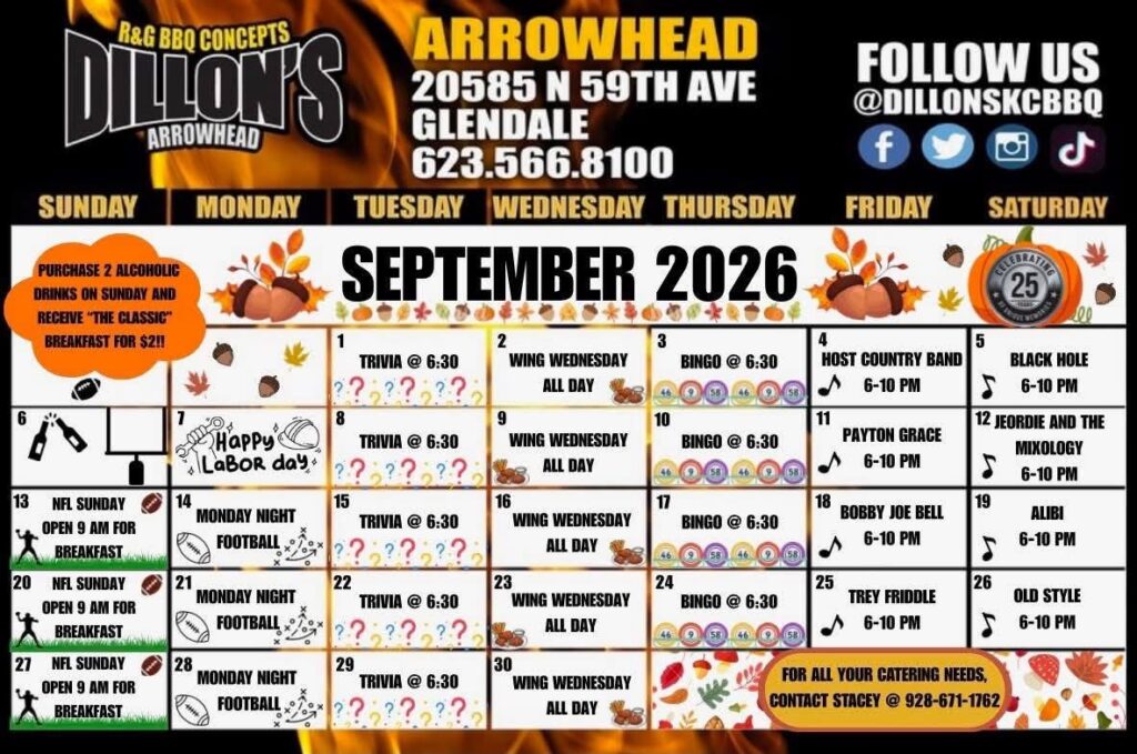 2026 Arrow Sept Cal