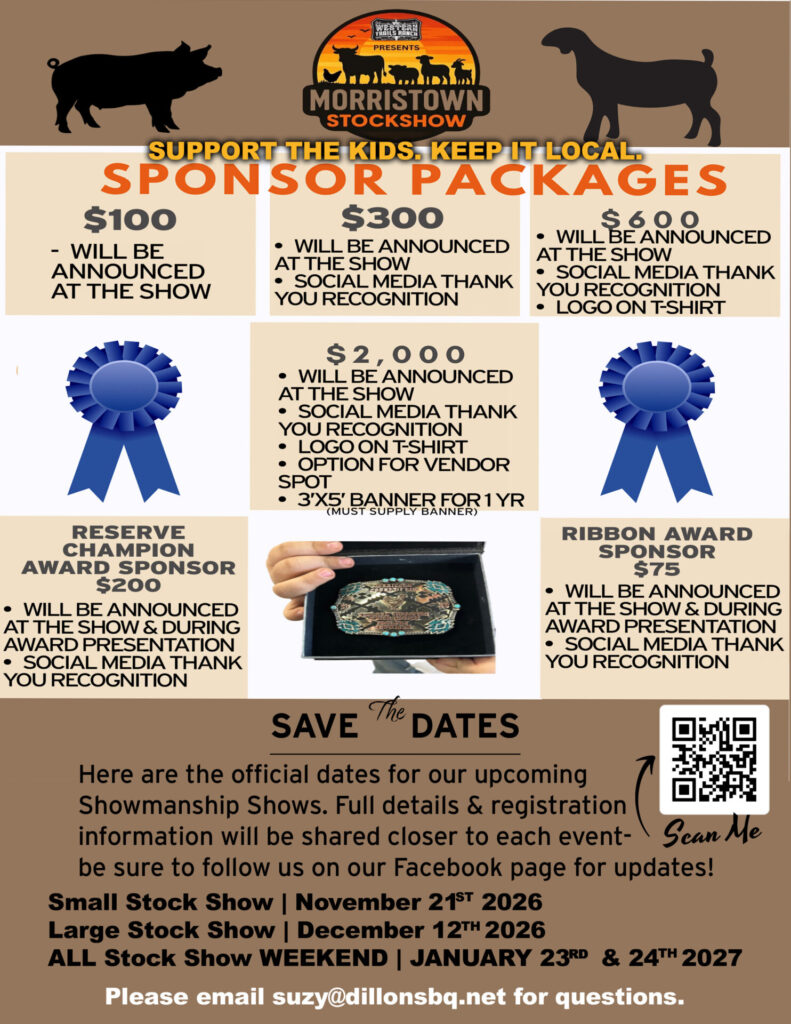 2026 Morristown Stockshow Sponsors 